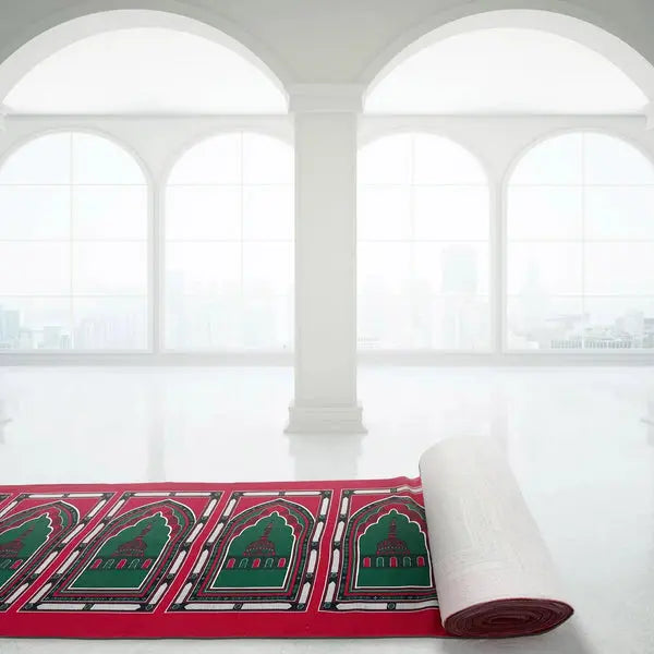 10 Person Prayer Mat Fabric Roll Thick (Design-3)