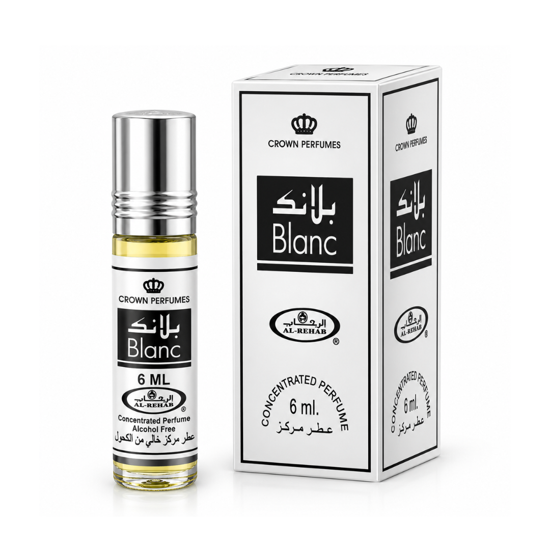 Blanc Perfume Oil 6ml Al Rehab 6x