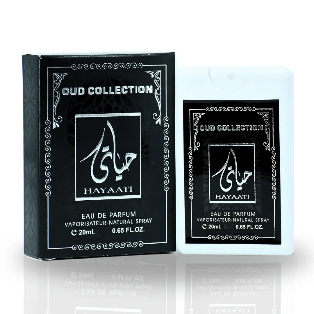 Hayaati Black 20ml Pocket Spray Ard Al Zaafaran 12x