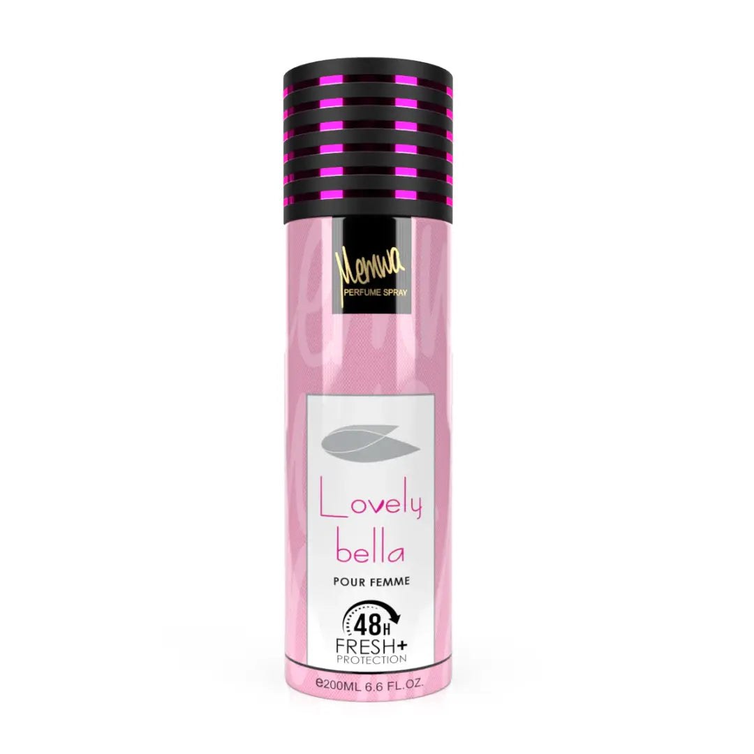 Lovely Bella 6x Deodorant Body Spray 200ml Memwa by Gulf Orchid