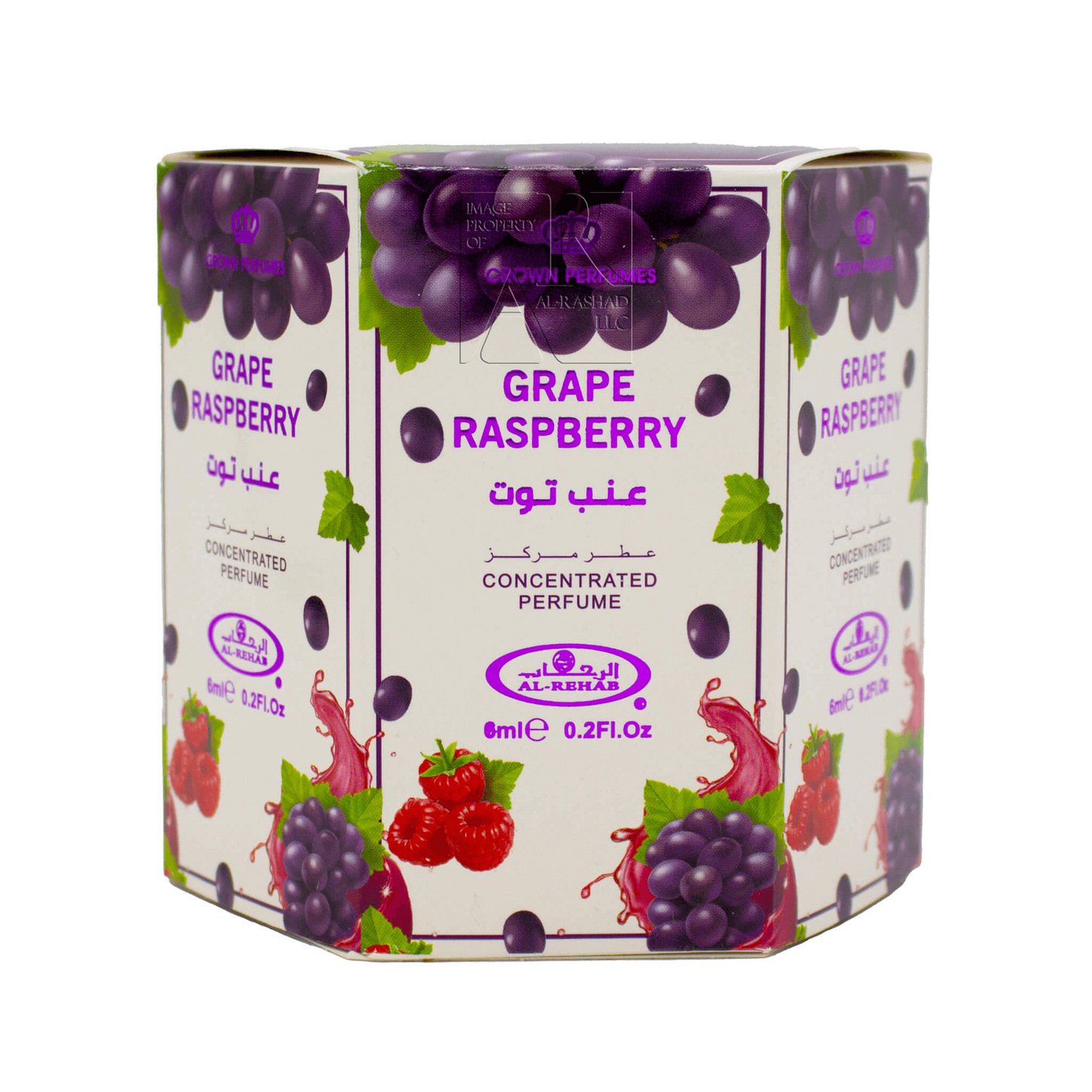6x Grape Raspberry Perfume Oil 6ml Al Rehab