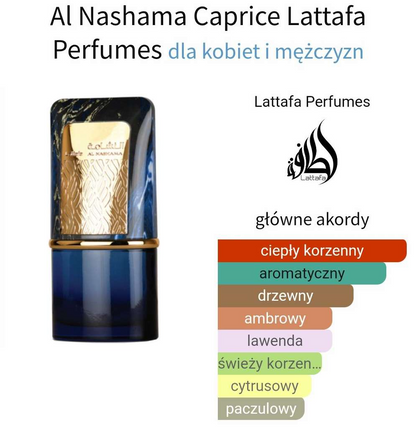 Al Nashama Caprice 100ml Eau De Parfum Lattafa