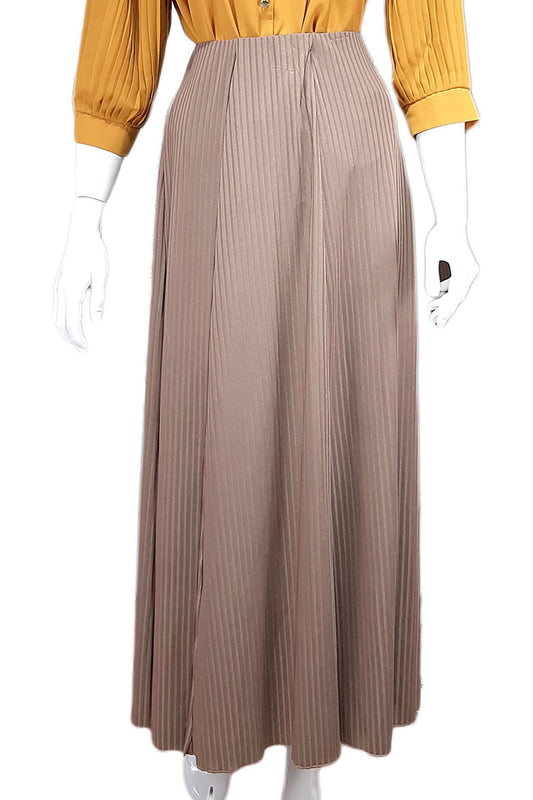 Stripe Maxi Skirt beige Full Set 4 Pieces