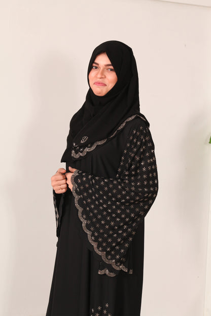 Umbrella Sleeves Star Balloon Premium Dubai Abaya (Full Set -4 Pieces)
