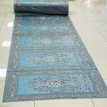 10 Person Premium Sky Blue Prayer Mat Fabric Roll Smile Europe Wholesale