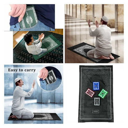 10x Taqwa Foldable Pocket Travel Prayer Mat With Compass Smile Europe Wholesale