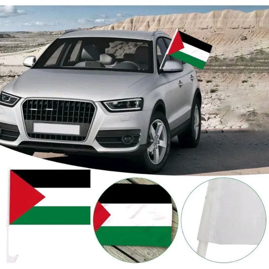 12pcs x Palestine Car Flag Window Clip Flag Solidarity Flag 30x34cm Smile Europe