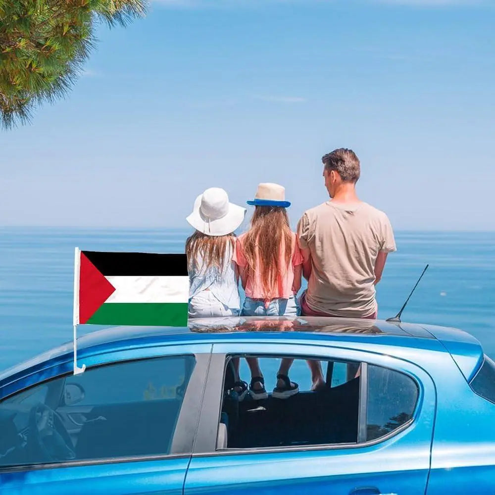 12pcs x Palestine Car Flag Window Clip Flag Solidarity Flag 30x34cm Smile Europe