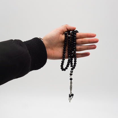 Crystal Tasbih Prayer Beads black N6 X12
