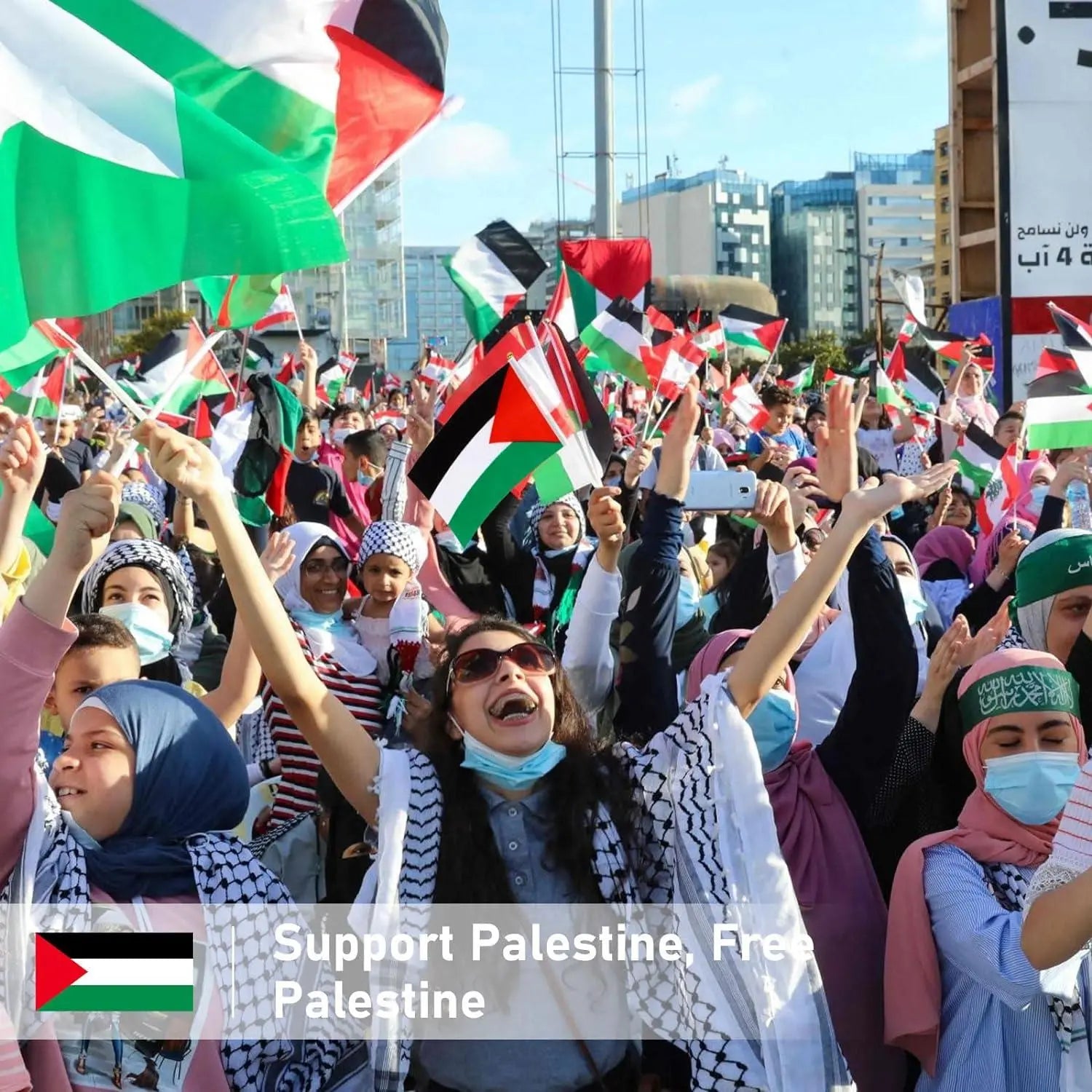 20x Palestine Flag Small, 5''x 8'' Mini Handheld Waving Palestinian Flag Smile Europe