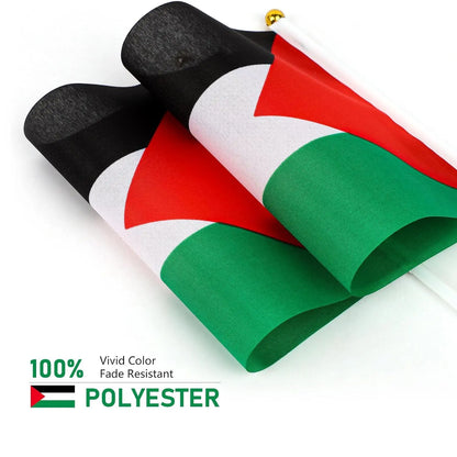 20x Palestine Flag Small, 5''x 8'' Mini Handheld Waving Palestinian Flag Smile Europe