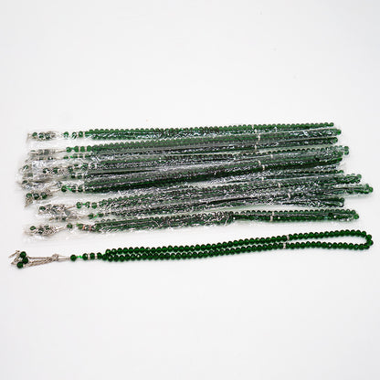 Crystal Tasbih Prayer Beads N6 X12 green