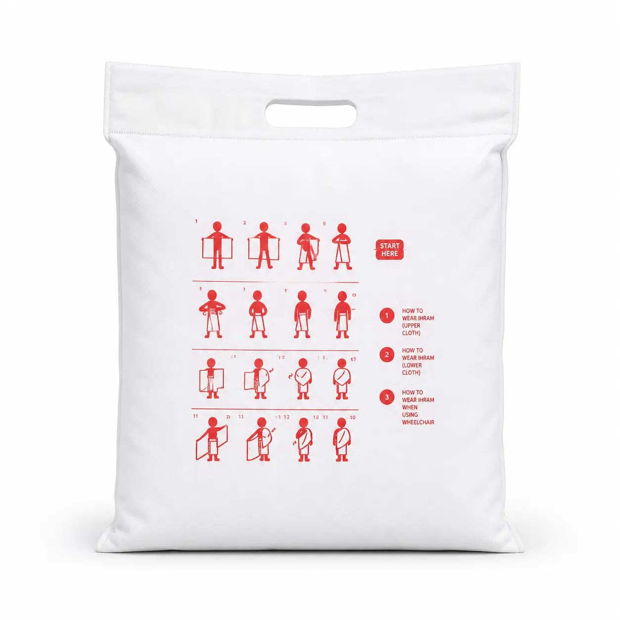 6x Adult Cotton Terry Towel Ihram 2pcs Set (1200grams)