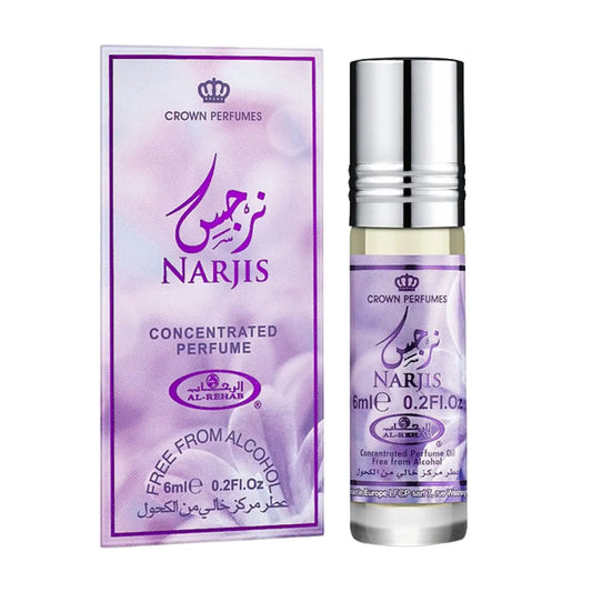 6x Narjis Perfume Oil 6ml Al Rehab Al Rehab