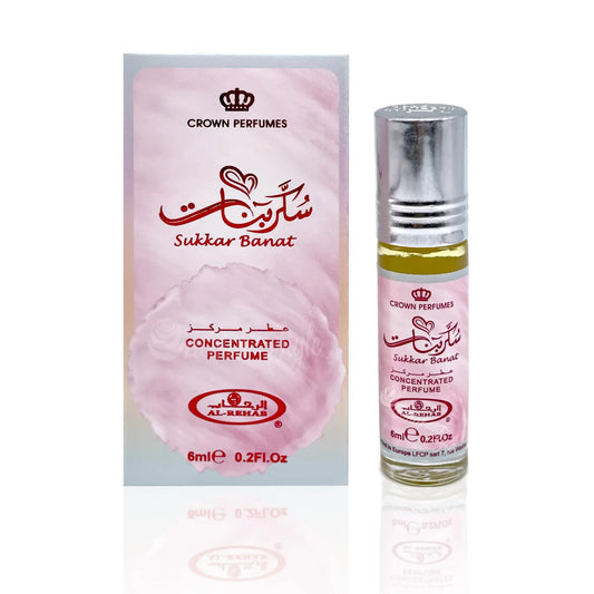 6x Sukkar Banat Perfume Oil 6ml Al Rehab Al Rehab