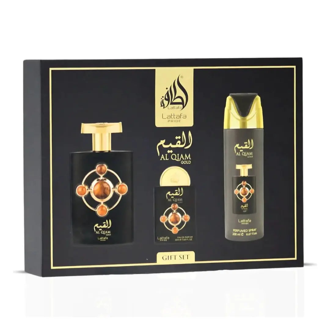 Al Qiam Gold Gift Set (3 Pieces) Lattafa Pride