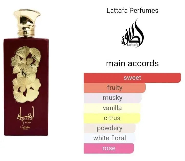 Ansaam Gold  Eau De Parfum 100ml Lattafa - Smile Europe