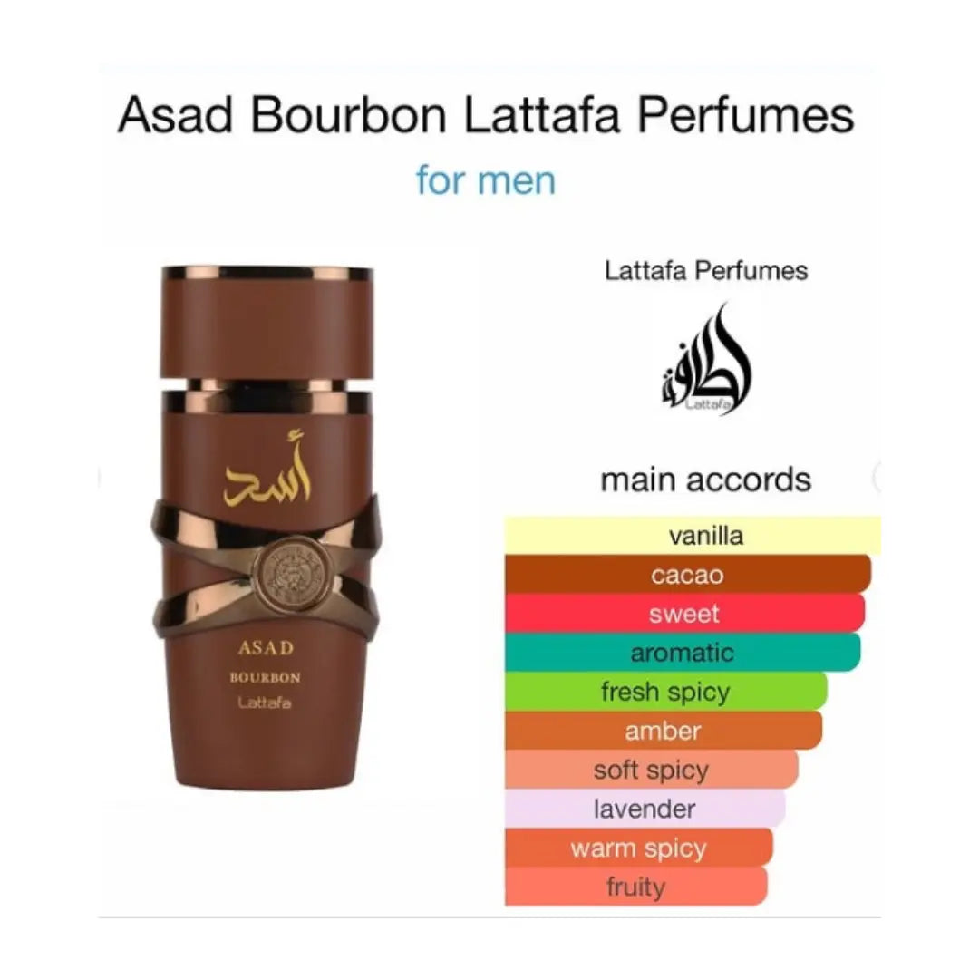 香水(男性用) Lattafa ASAD Bourbon 100ml Asad Bourbon Eau De Parfum 100ml Lattafa | Smile Europe Ltd