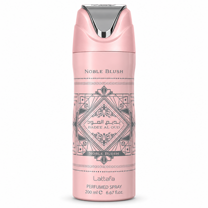 Badee Al Oud Noble Blush 200ml Deodorant Body Spray Lattafa 12x