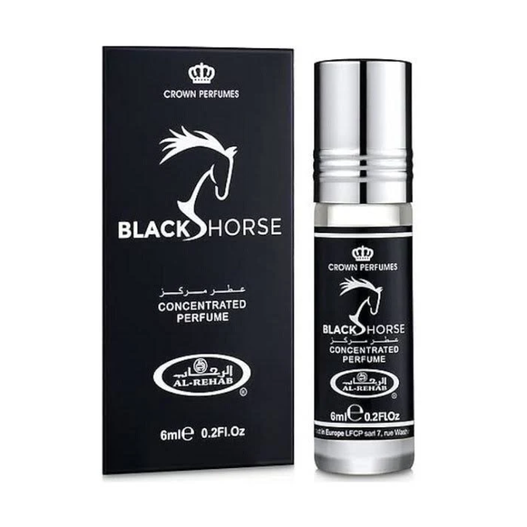 Black Horse Perfume Oil 6ml Al Rehab 6x