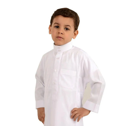 Collared Plain Kids Thobe With Button Opening Casim India