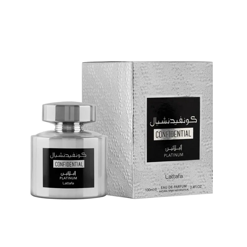 Confidential Platinum Silver Eau de Parfum 100ml Lattafa Lattafa