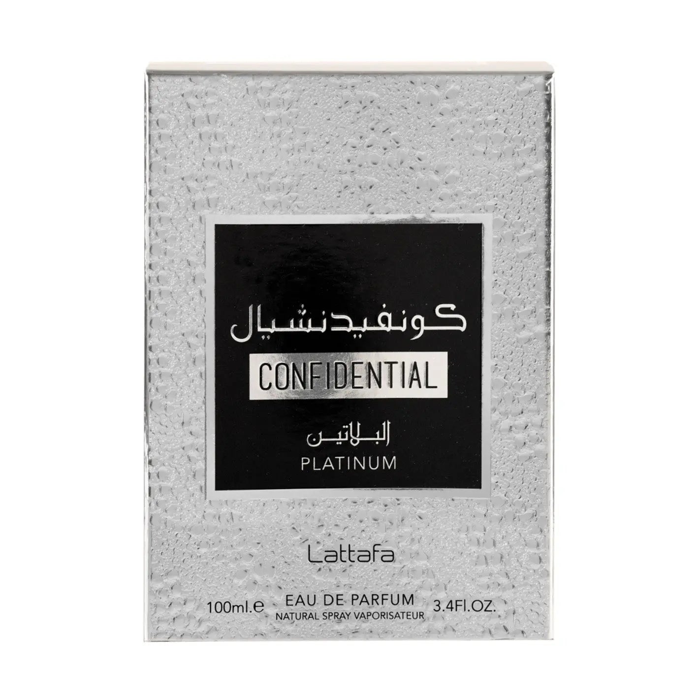 Confidential Platinum Silver Eau de Parfum 100ml Lattafa Lattafa