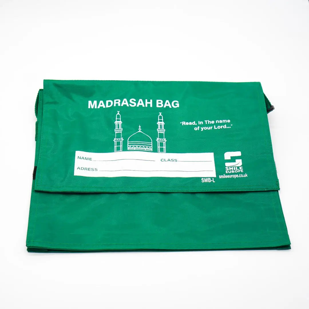 Large Madrasah Bag For Children Green x12 Smile Europe Wholesale