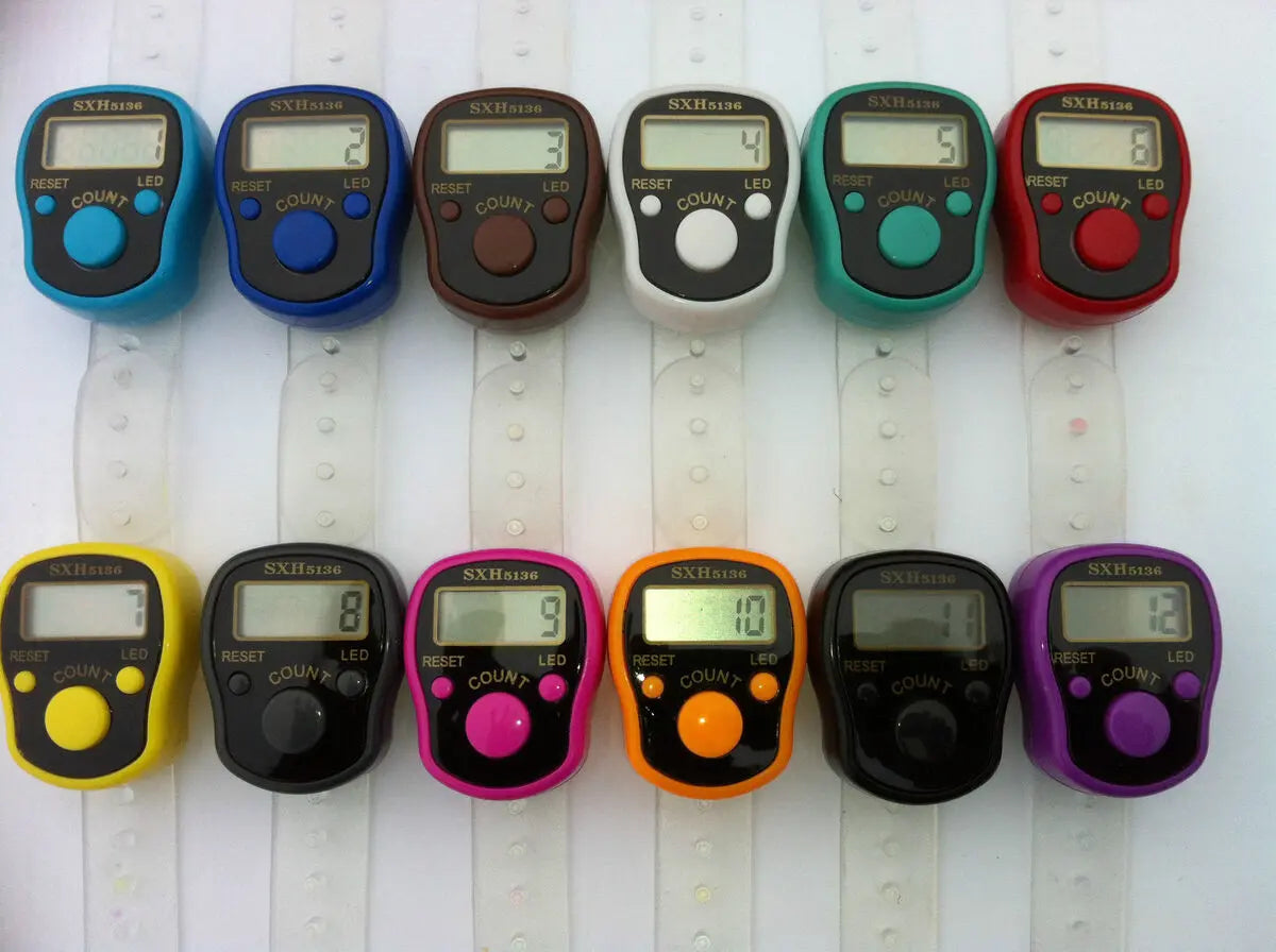 12x Led Electronic Finger Counter Digital Tasbeeh - Smile Europe