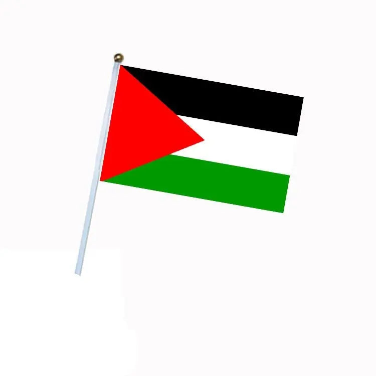 Palestine Hand Waving Flag with stick 40x60cm x10 pcs Smile Europe