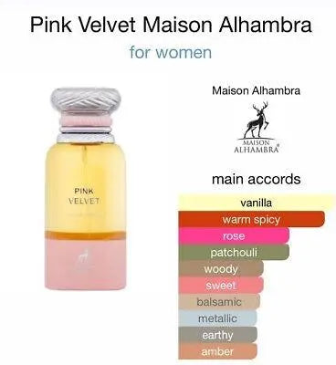 Pink Velvet (Rose Petals) Eau De Parfum 100ml Alhambra Alhambra