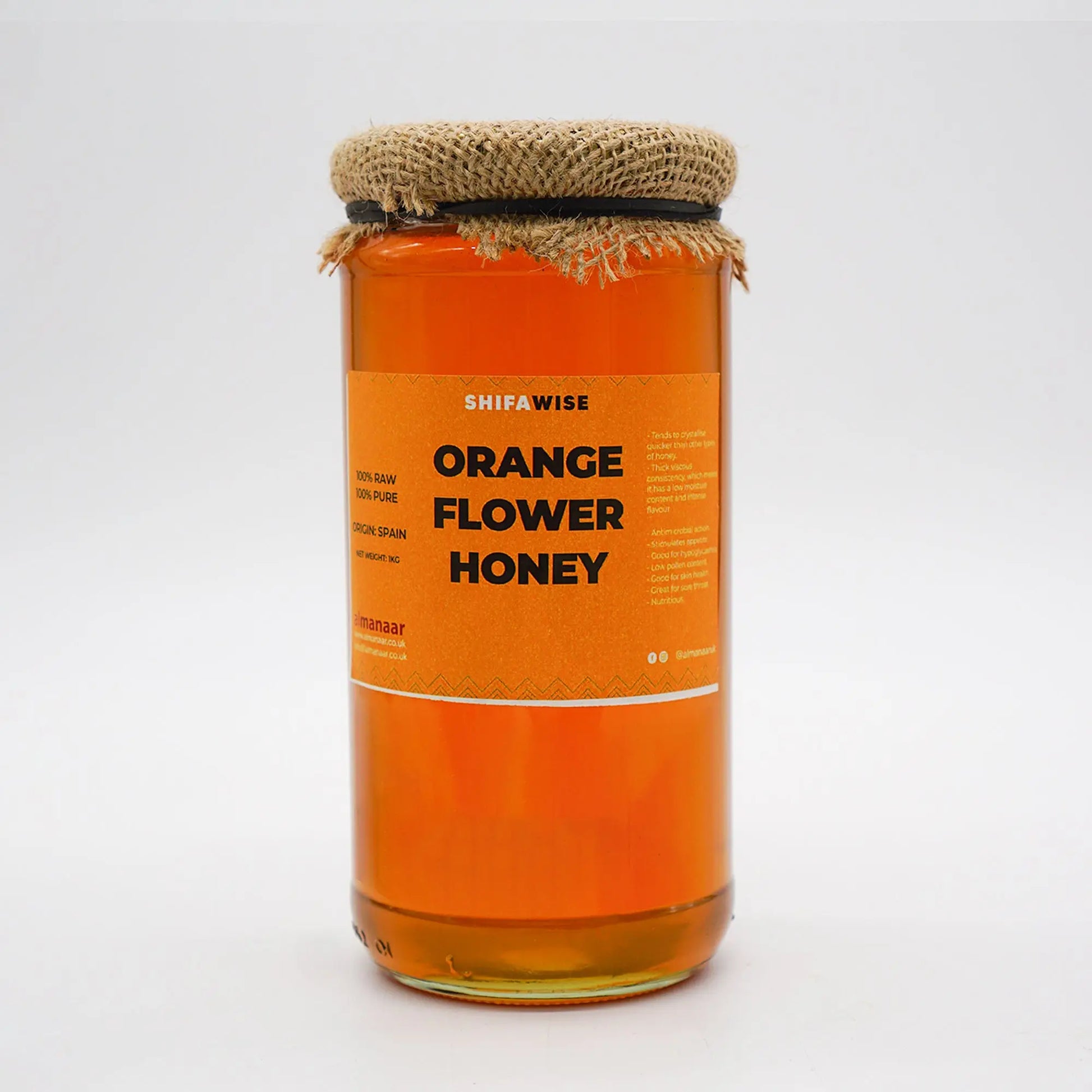 Shifawise 100% Pure Orange Flower Honey Smile Europe