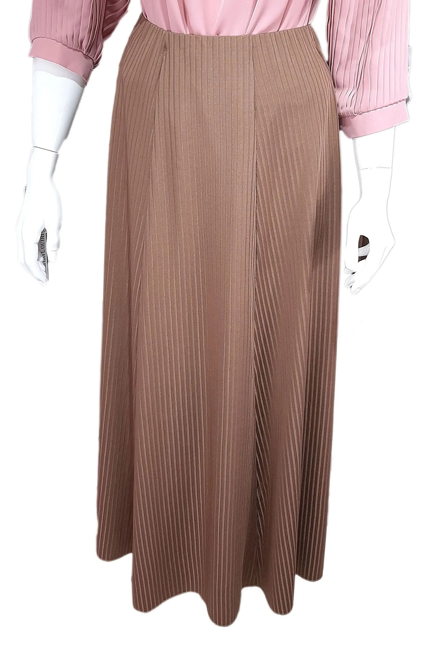 Stripe Maxi Skirt Mocha Full Set 4 Pieces Smile Europe Wholesale