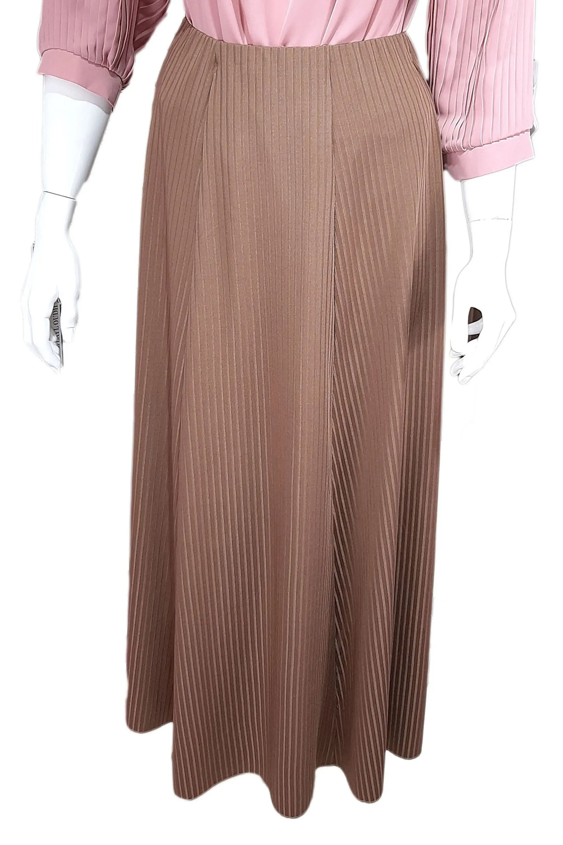 Stripe Maxi Skirt Mocha Full Set 4 Pieces Smile Europe Wholesale