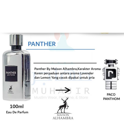 Panther for men 100ml Eau De Parfum Alhambra