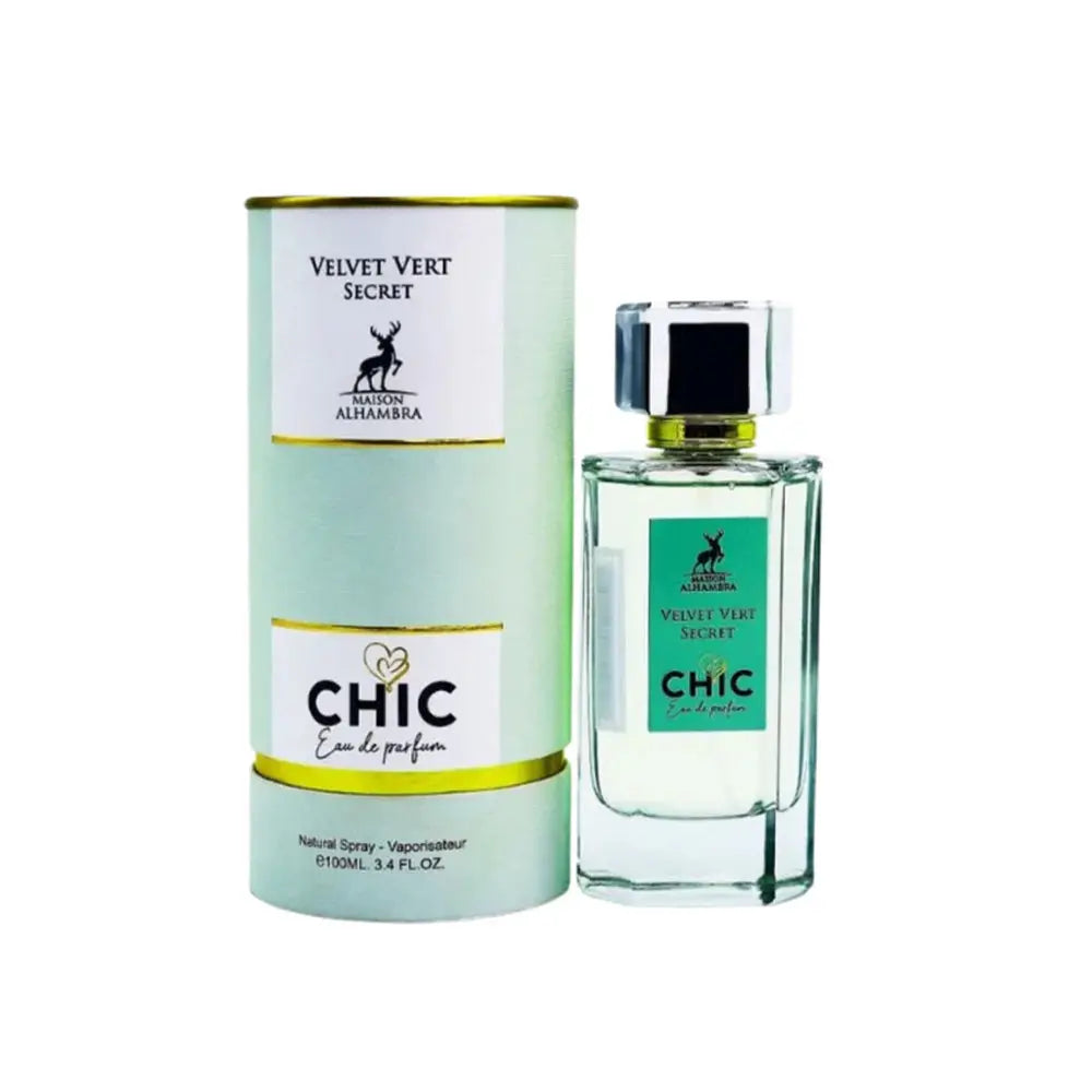 Velvet Vert Secret Chic 100ml Eau De Parfum Alhambra - Smile Europe