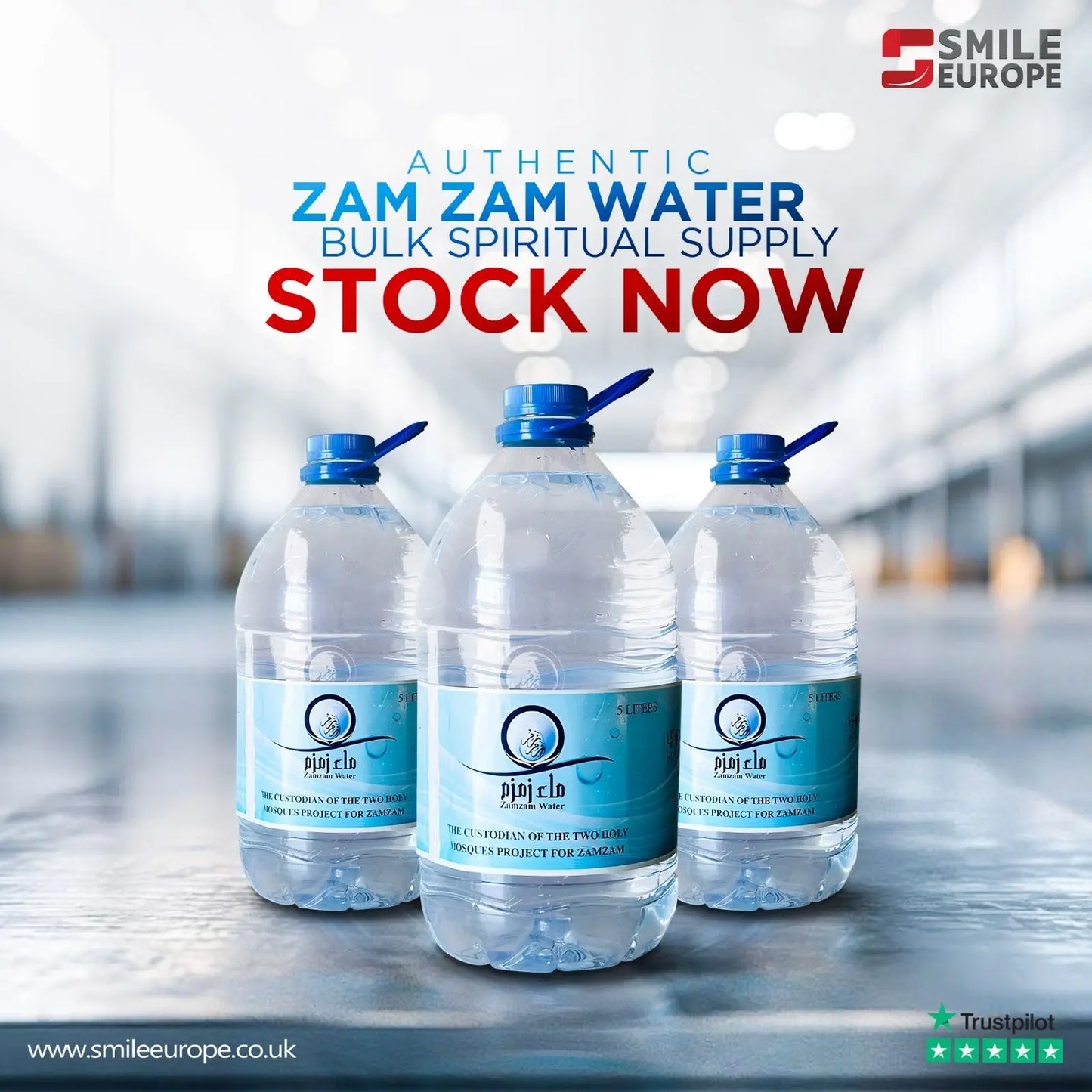 ZamZam Water 5 Litres (Authentic & Certified BY UKAP)
