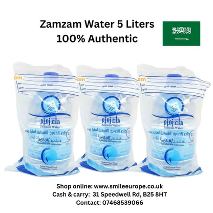 ZamZam Water 5 Litres (Authentic & Certified BY UKAP) - Smile Europe