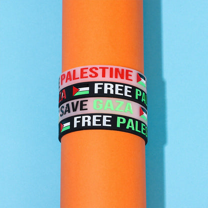 Palestine Wrist Band Palestine Flag Free Palestinian Save Gaza x10pcs