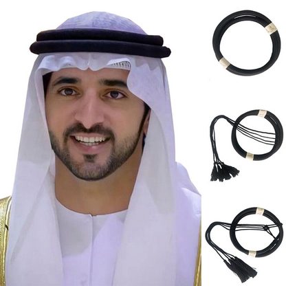 5pcs Set x Men Headband Black Cord Dubai Saudi Style