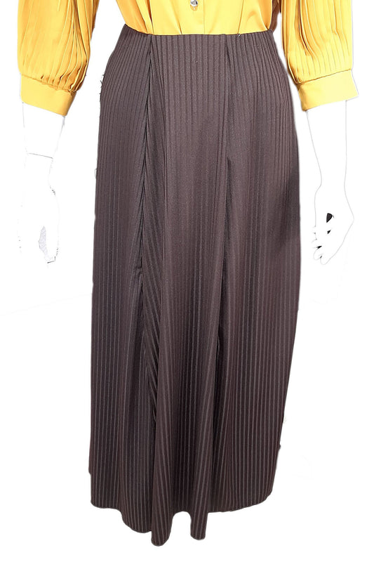 Stripe Maxi Skirt Brown -Full Set 4 Pieces