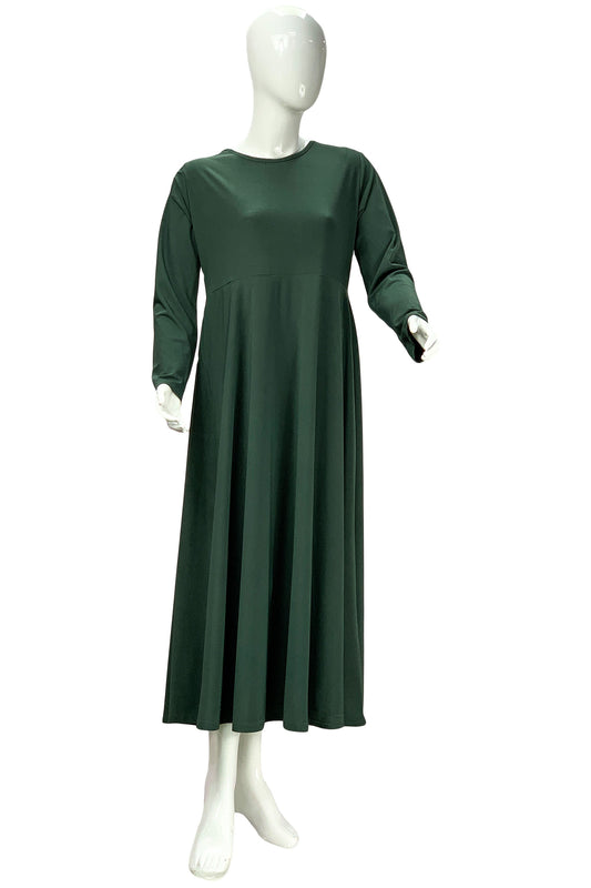 Plain Jersey Abaya Girls Green - Smile Europe Wholesale 