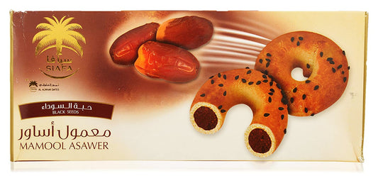 Mamool Asawer- Dates pastry with black sesame seeds, 200 grams - Smile Europe Wholesale 