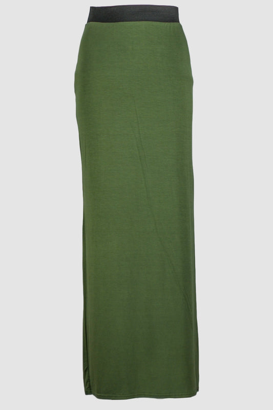 Green Jersey Straight Skirt - Smile Europe Wholesale 