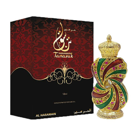Al Haramain Perfumes Tanasuk Perfume Oil for unisex, 12ml Long Lasting - Smile Europe Wholesale 