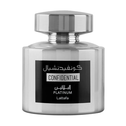 Confidential Platinum Silver Eau de Parfum 100ml Lattafa