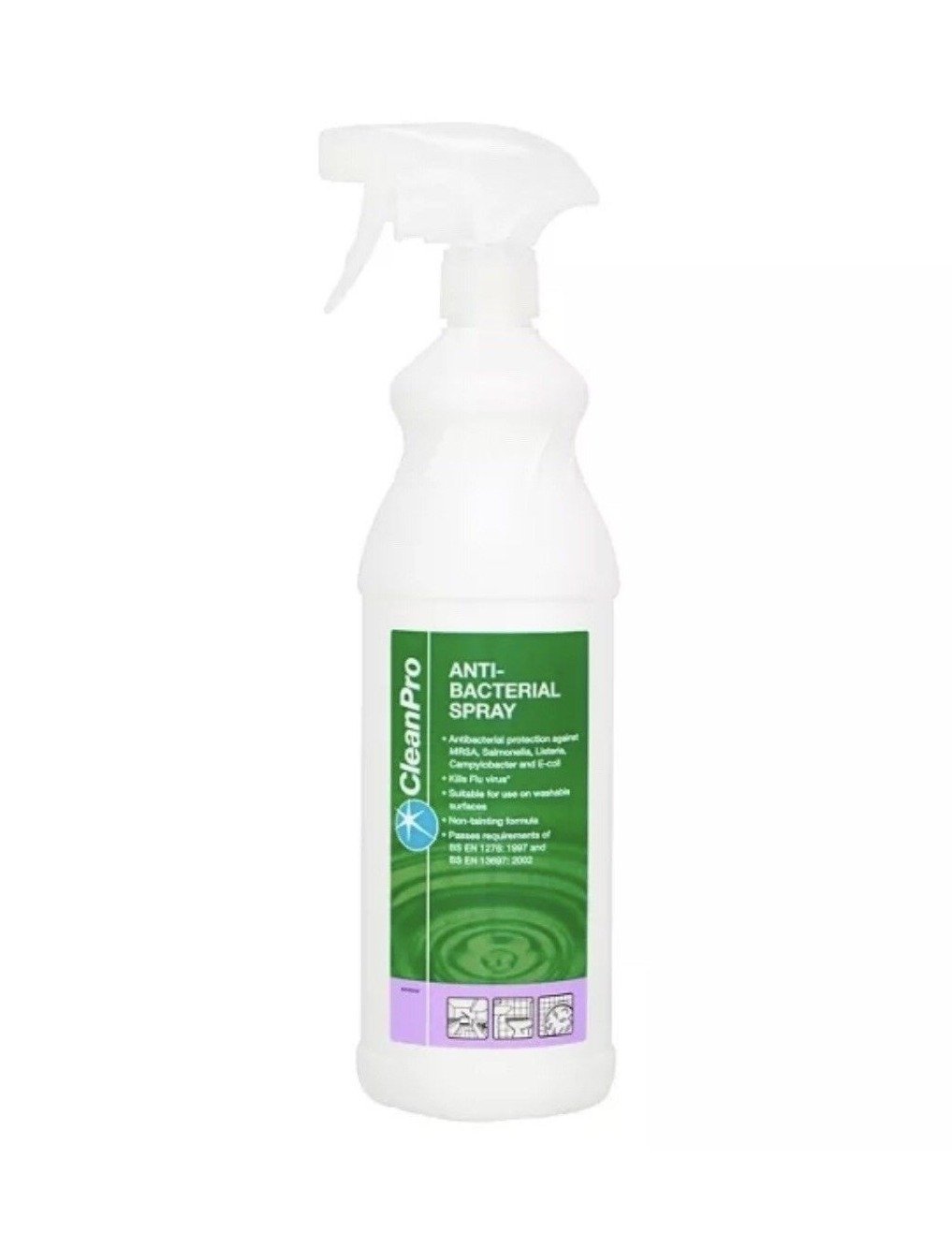CleanPro ANTI BACTERIAL FAST ACTING SPRAY 1L - Smile Europe Wholesale 